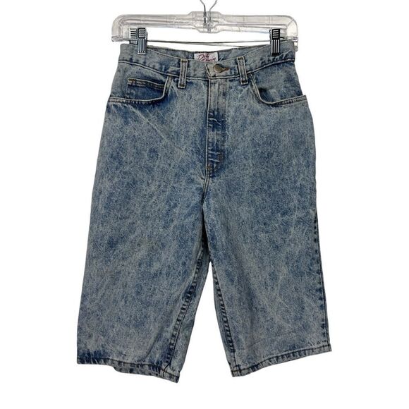 1980's acid wash Dirty Dancing brand bermuda high-waisted shorts 9/10 - Picture 2 of 15